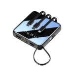 Mini Power Bank With 4 Built-In Cables – Fast Charging 20000mAh