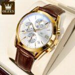 Olevs Watch চামড়ার বেল্টের ঘড়ি - Image 3