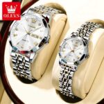 Olevs 9931 Couple Watch Set কাপল ঘড়ি সেট (সিটি লক)