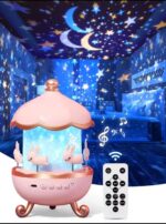 Bunny's Carousel Night Light Projector – Rotating LED Star Sky Lamp for Kids - Image 2